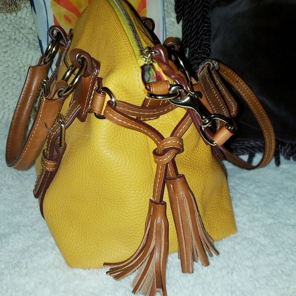 Dooney & Bourke Pebble Leather Satchel - Picture 4 of 9